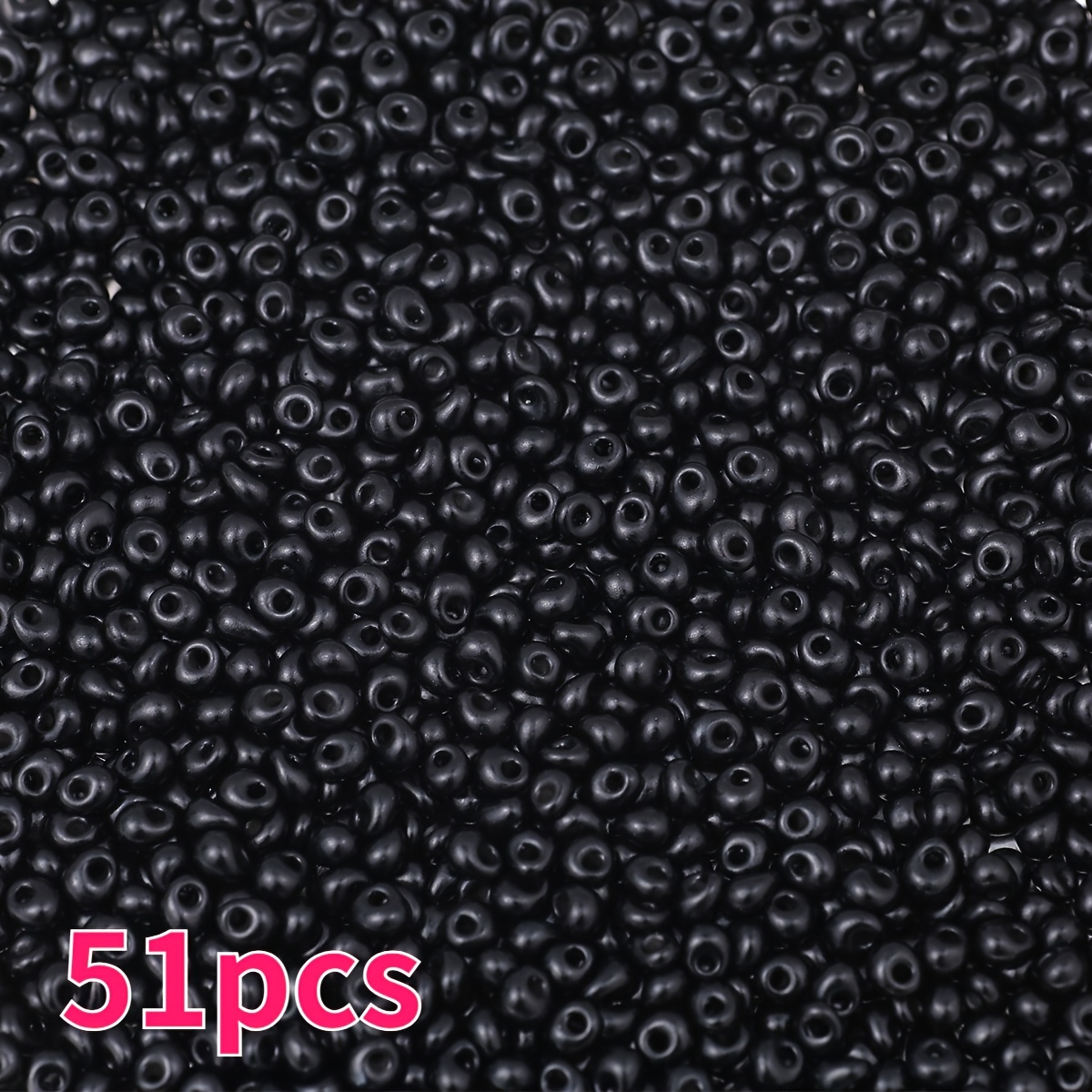 51pcs Colorful Glass Medium-Hole Waterdrop Beads for DIY Jewelry Making